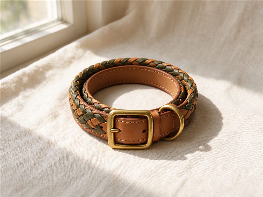 Braided Dog Collar detail