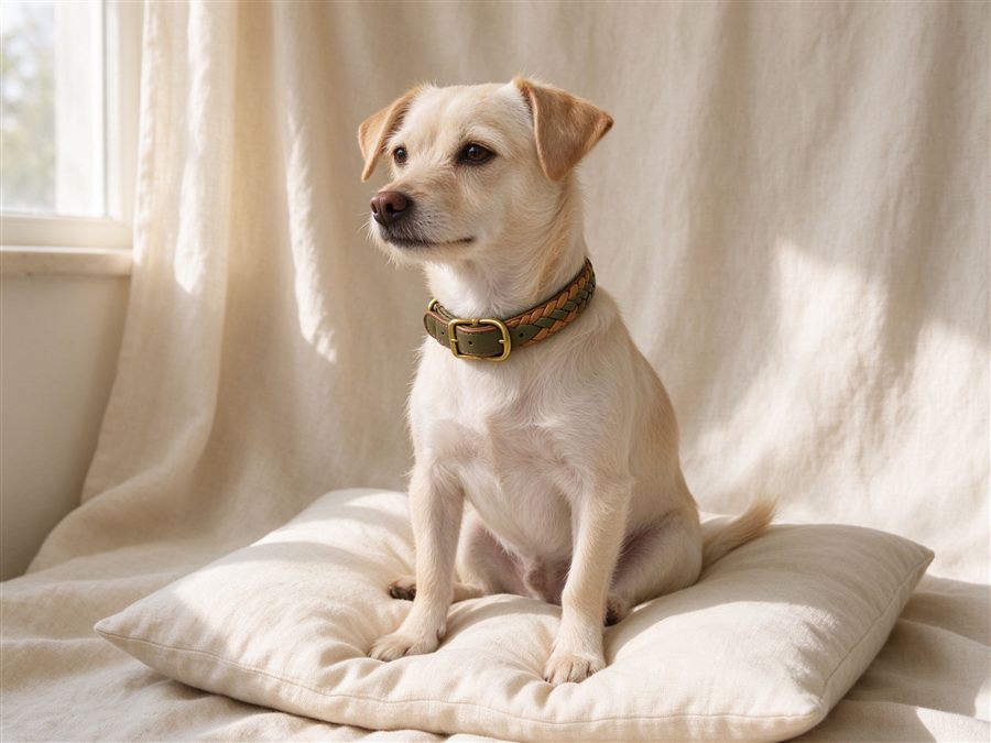 Braided Dog Collar detail