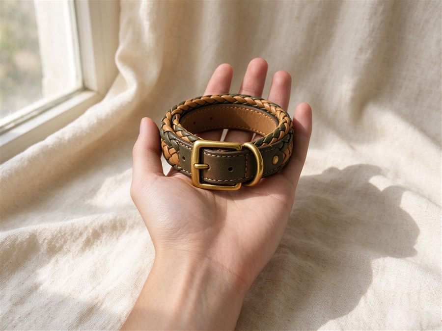 Braided Dog Collar detail
