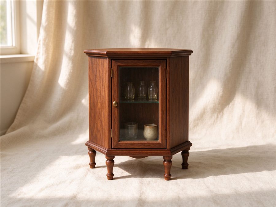 Corner Cabinet with Turned Legs