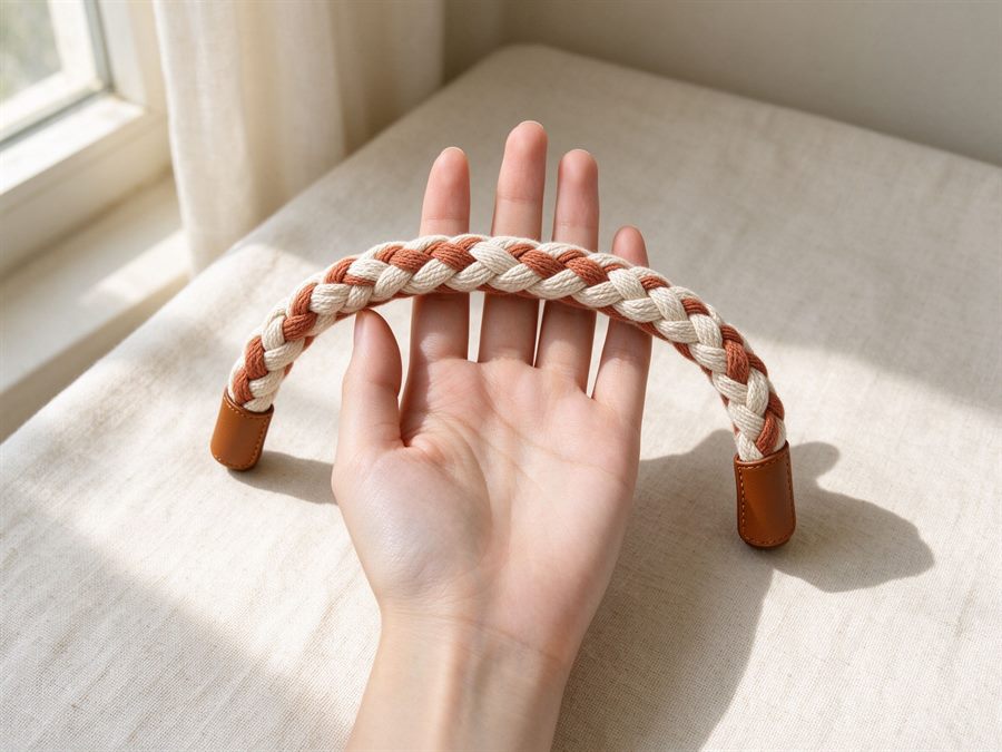 Braided Cotton Bag Handles detail