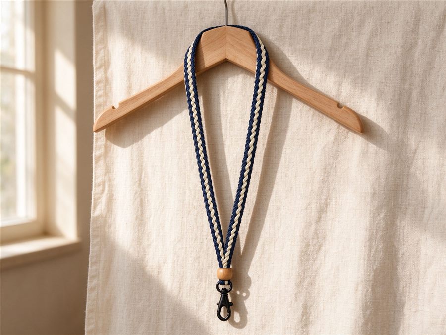 Woven Lanyard Neck Strap detail