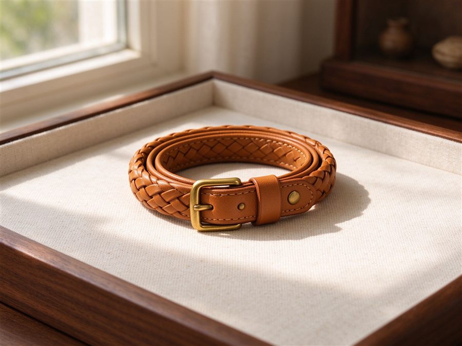 Braided Leather Wrist Strap