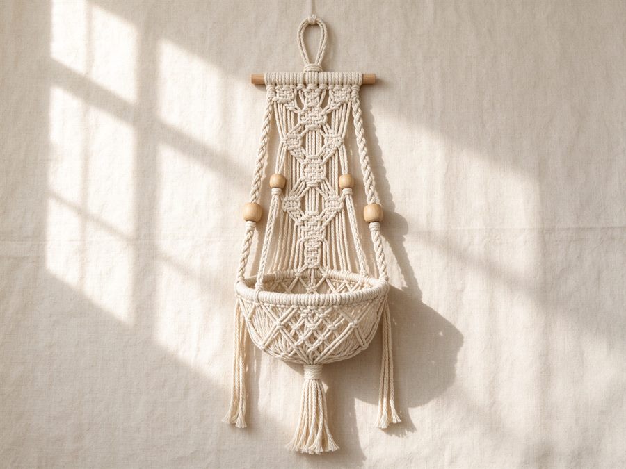 Macramé Plant Hanger detail