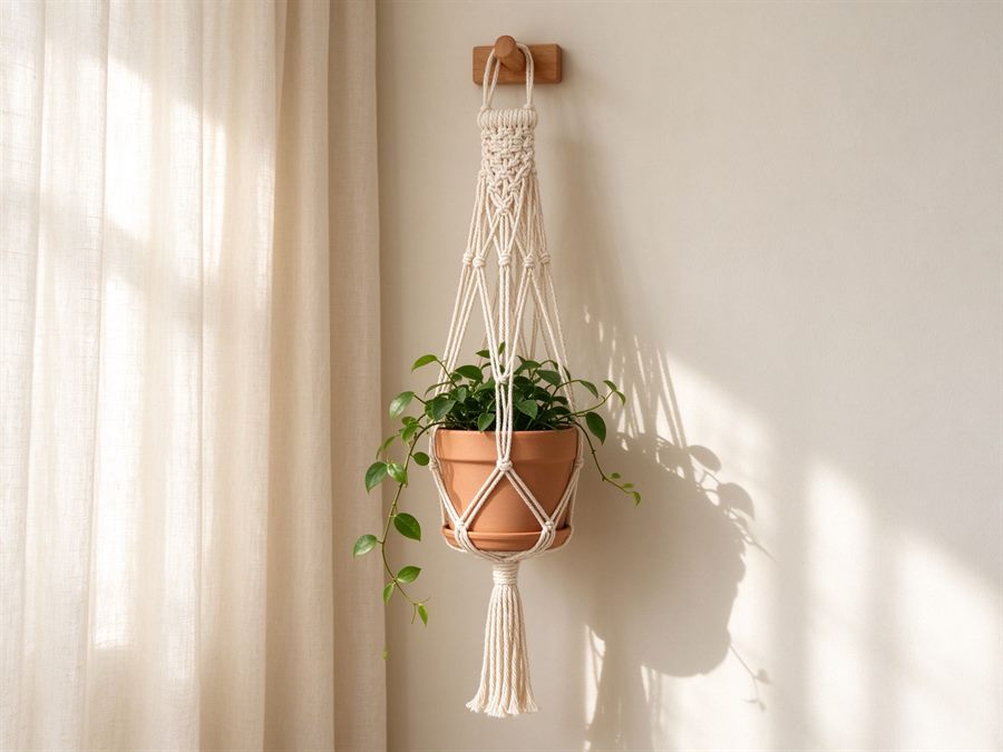 Macramé Plant Hanger detail