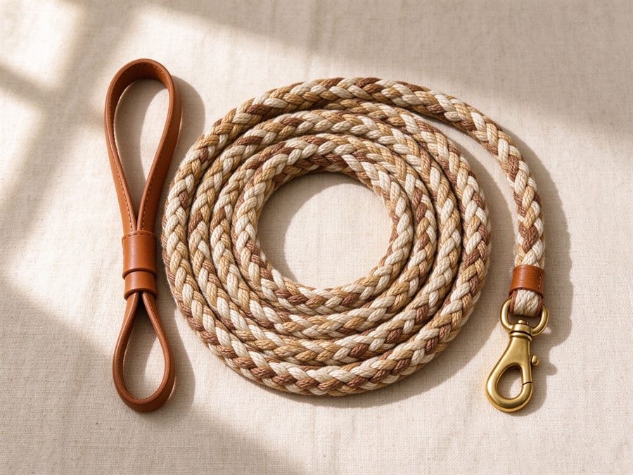 Handwoven Pet Leash detail