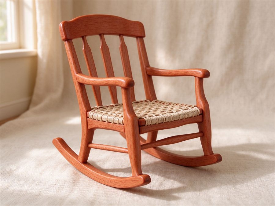 Hand-Carved Rocking Chair detail