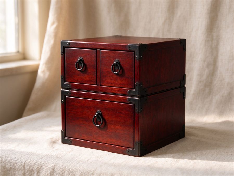 Stacking Tansu Chests detail
