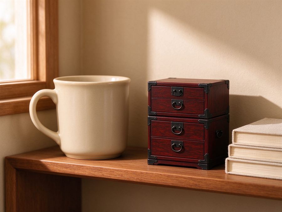 Stacking Tansu Chests detail