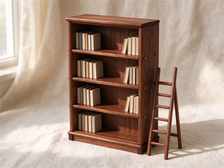 Tiered Bookshelf detail