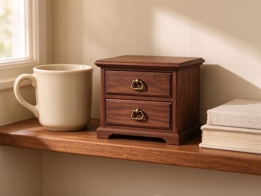 Miniature Vintage Cabinet detail