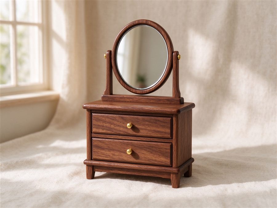 Walnut Dresser with Mirror