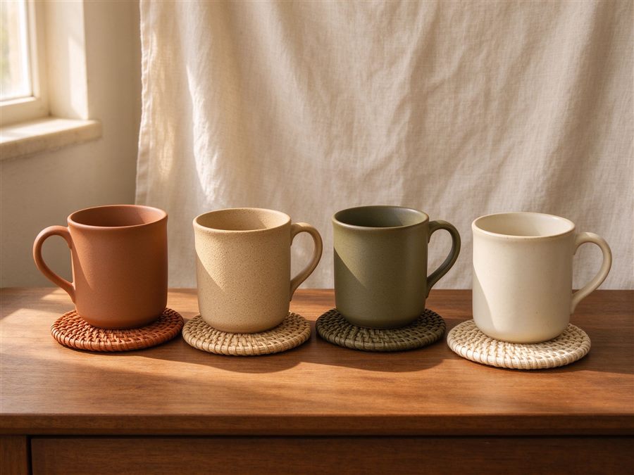 Woven Coaster Set (Set of 4) detail